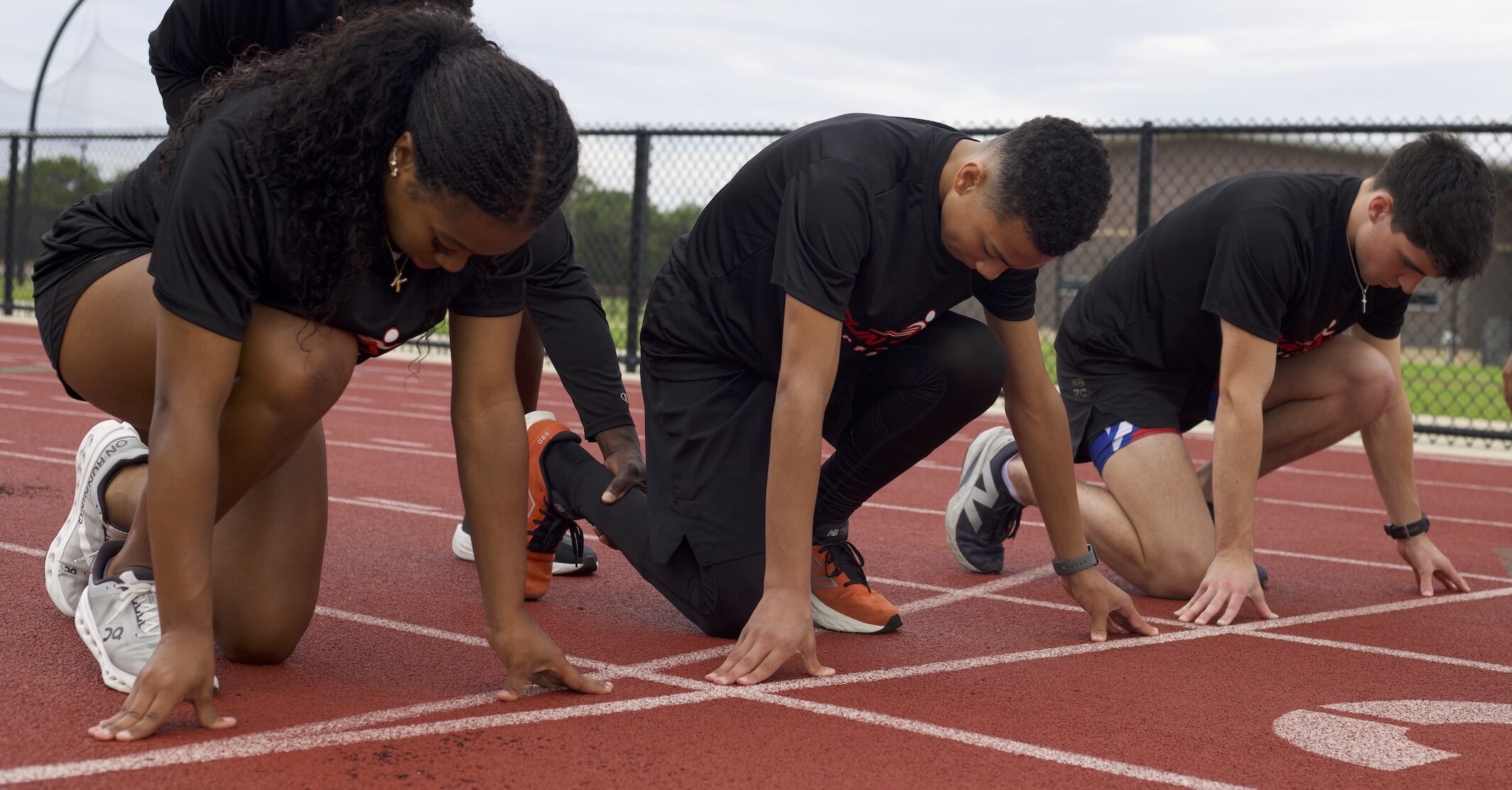 RSP Track Academy athletes training on the track in Carrollton, TX